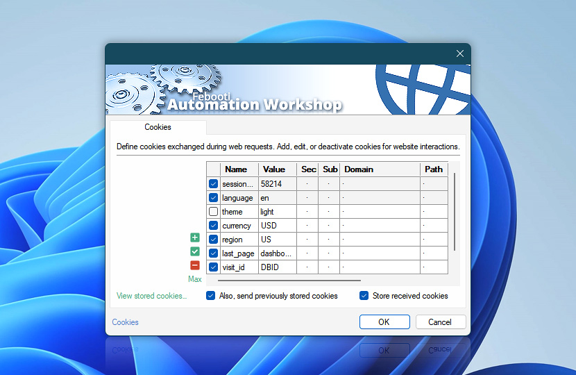 Internet & Web Actions · Cookies