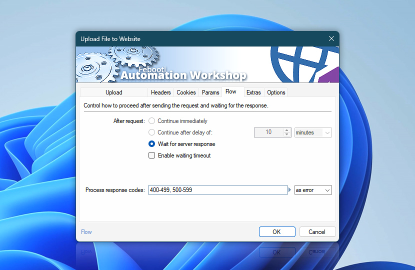 Upload File to Website · Flow
