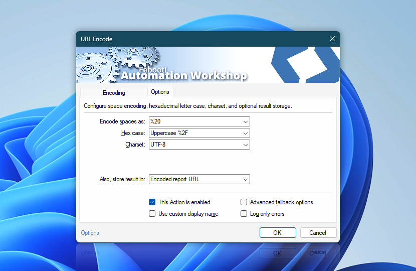 URL Encode · Options