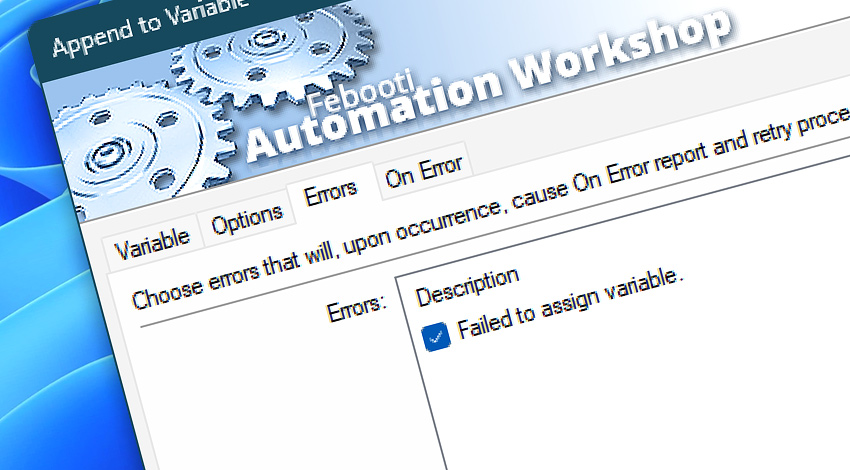 Append to Variable Events