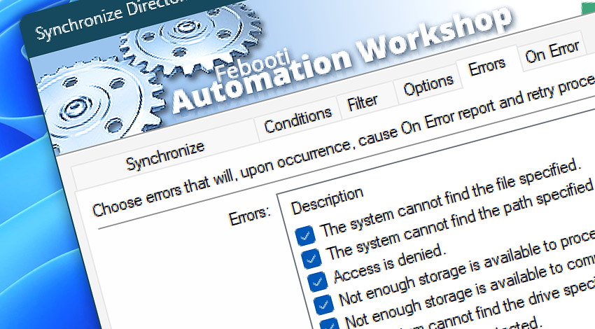 Synchronize Directories Events