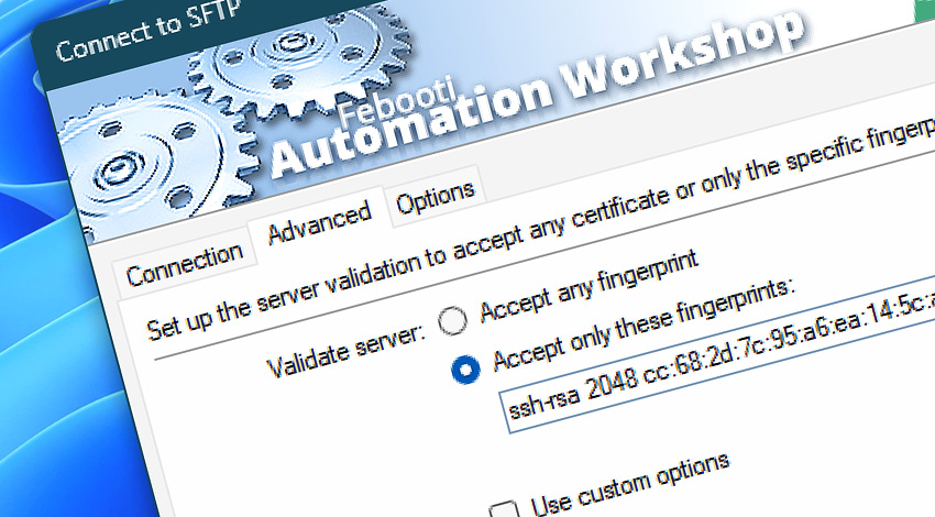 Connect to SFTP · Fingerprints