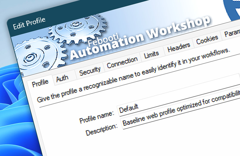 Internet & Web Profiles · Create or edit reusable web profiles…