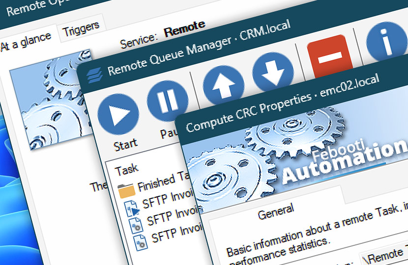Remote management tools · Remote Operations Manager, Remote Queue Manager, Task Properties…