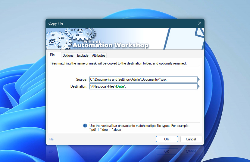 Automatic file copying