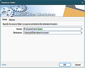 Automate action · Duplicate Folder