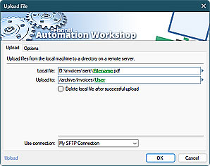 Automate action · Upload File