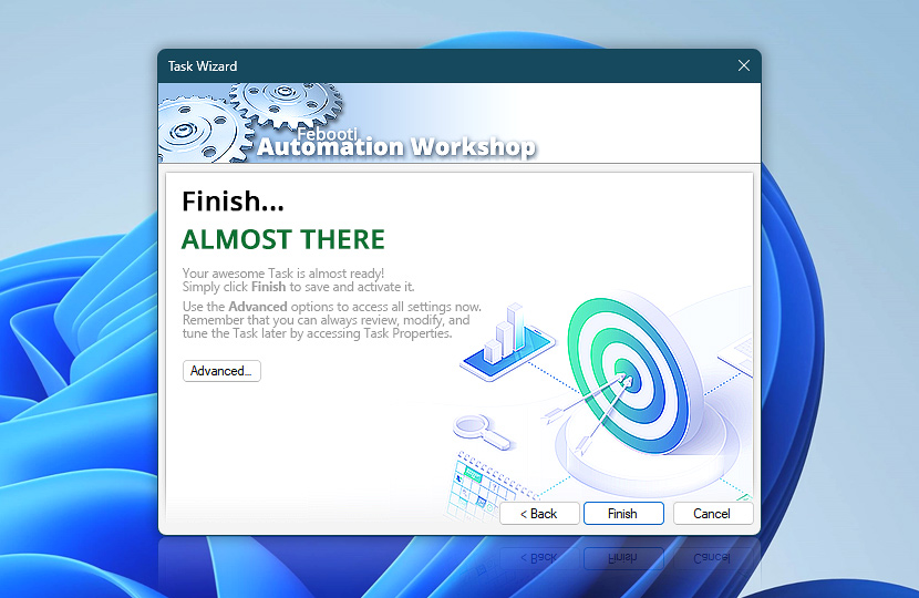Task Wizard · Finish