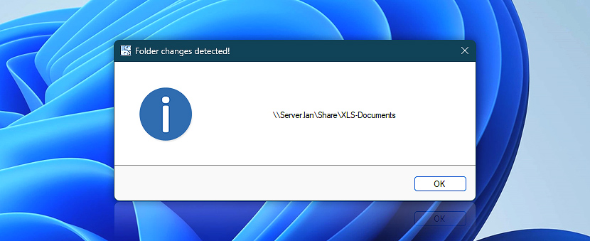 Show message: Folder changes detected! · \\Server.lan\Share\XLS-Documents