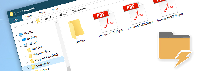 C:\Downloads\ folder of FTP invoices *.pdf