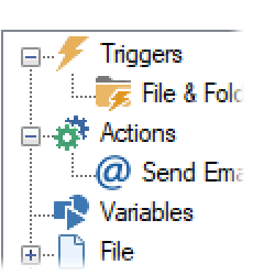 Task preview · Monitor a folder & send reports