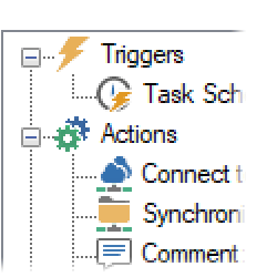 Task preview · Synchronize files with an SFTP