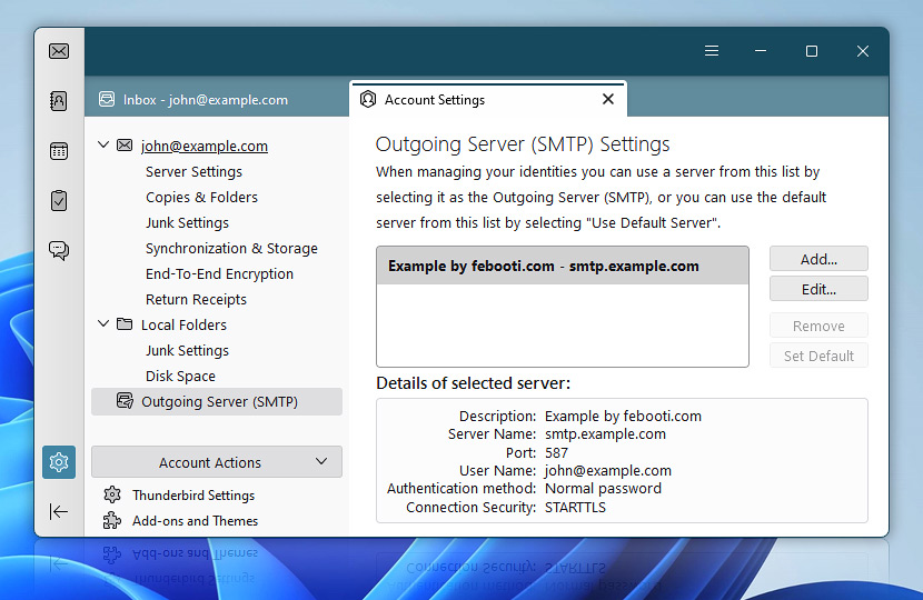 how to backup account settings in mozilla thunderbird