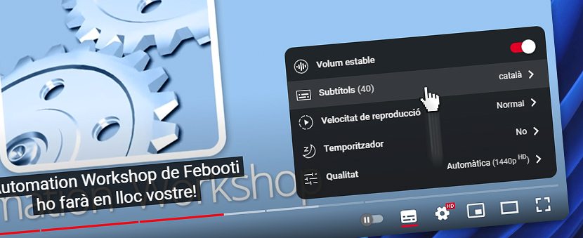 Vídeo de YouTube · Seleccioneu l'idioma · Subtítols · Català