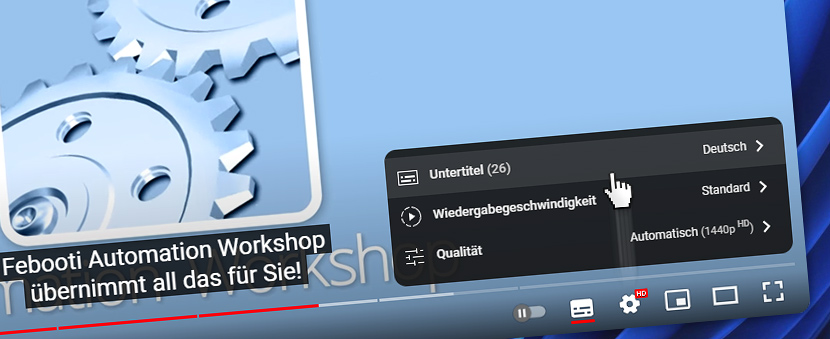 YouTube-Video · Wählen Sie Ihre Sprache · Untertitel · Deutsch