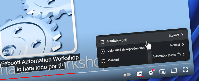Vídeo de YouTube · Seleccione su idioma · Subtítulos · Español