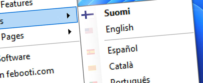 AW · Valikko · Kielet · Suomi