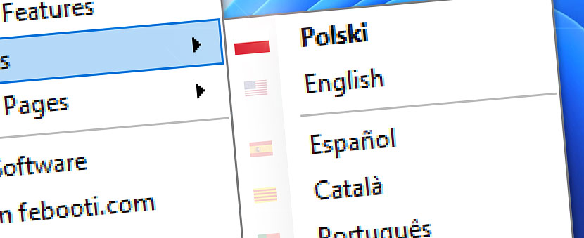 AW · Menu · Języki · Polski