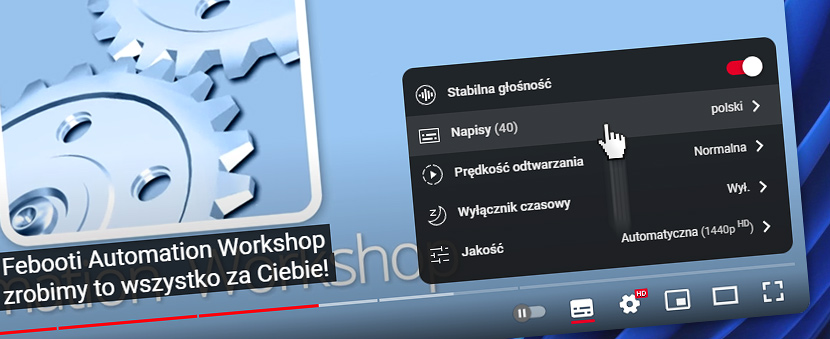 Film YouTube · Wybierz język · Napisy · Polski