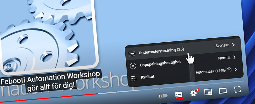 YouTube-video · Välj ditt språk · Undertextning · Svenska
