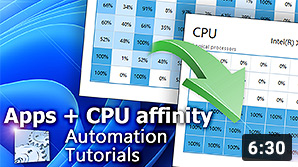 YouTube video · Automatic CPU pinning in Windows