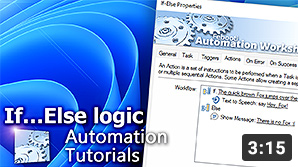 YouTube video · Conditional logic using If…Else flow