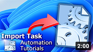 YouTube video · Importing a Task
