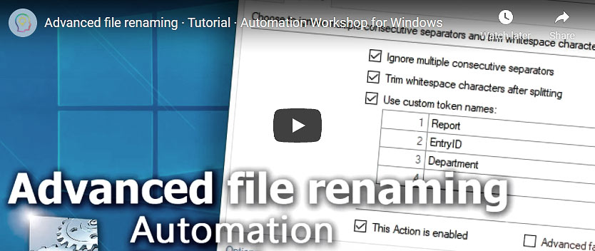 YouTube video · Advanced file renaming