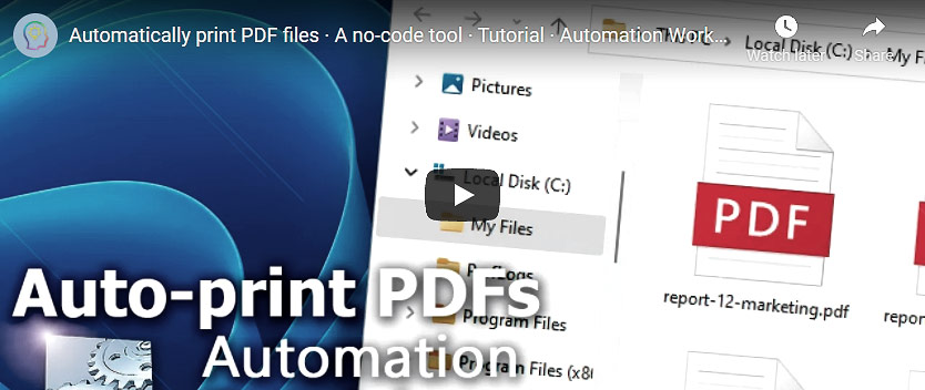 YouTube video · Automatically print PDF files