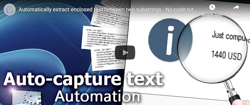 YouTube-Video · Automatisches Erfassen von eingeschlossenem Text