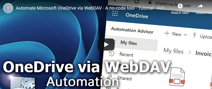 YouTube video · Automate file transfer on OneDrive